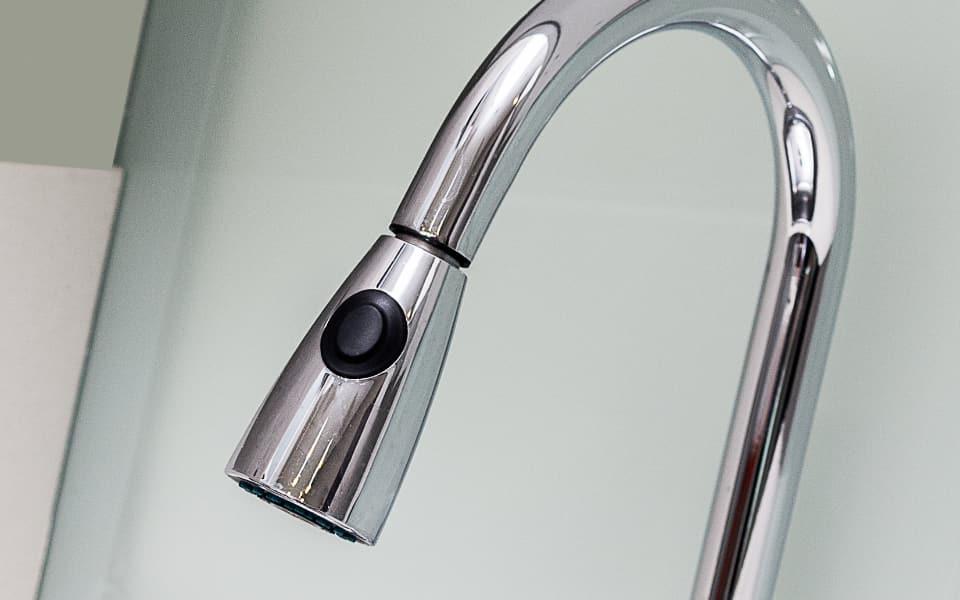 Kitchen faucet and shut-off valves, Etobicoke condo